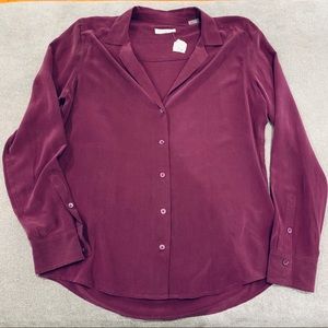 Equipment silk long sleeve blouse